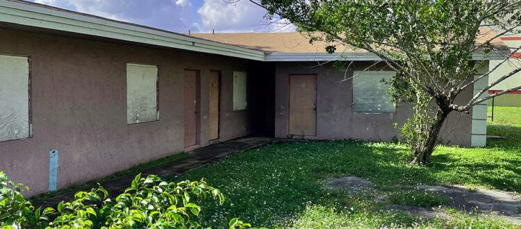 Small Residential Multifamily Property in South Florida with Grassy Yard Funded Deal
