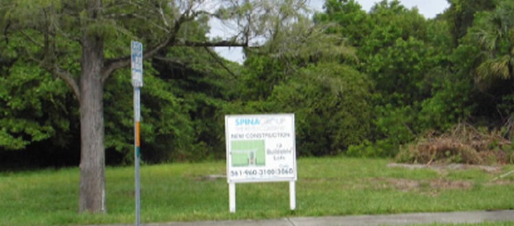 Lot on the Side of the Road for Prosperity Farms Funded Deal South Florida