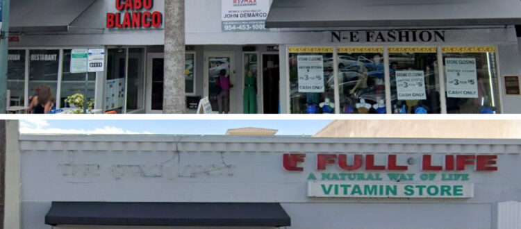 Retail Strip Mall with Large Windows on Hollywood Boulevard Florida Funded Deal