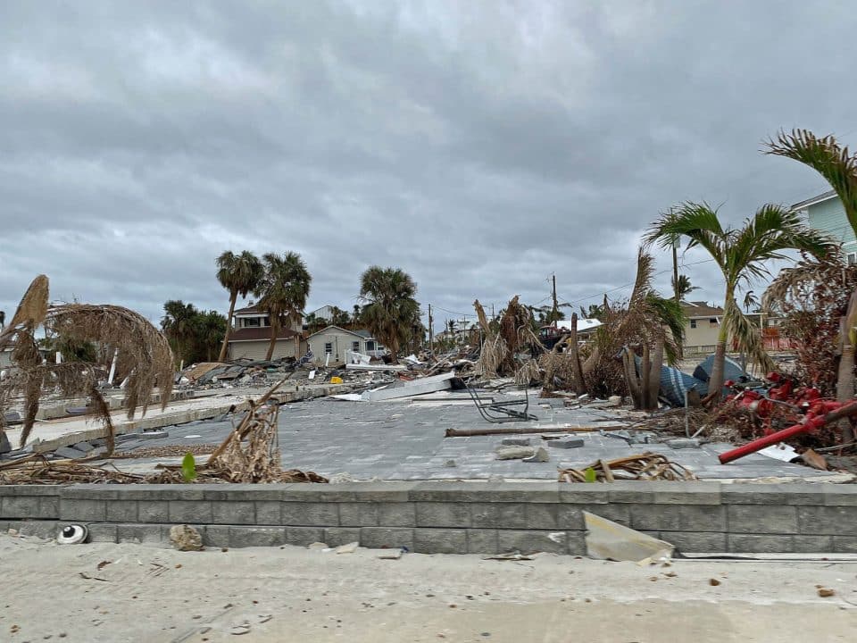 Warrington College of Business after a hurricane in Florida