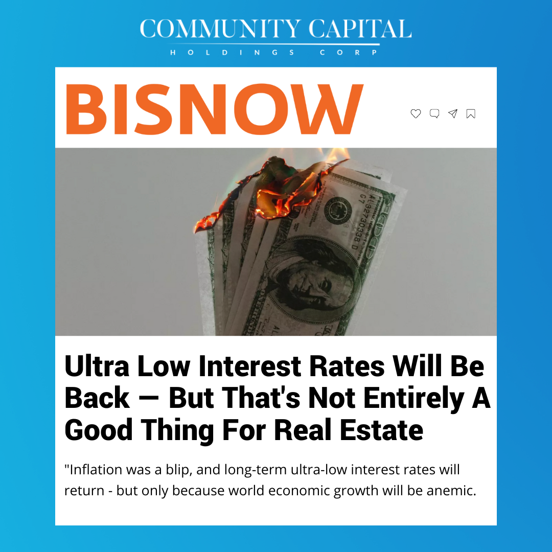 $100 bills burning and interest rates in Real Estate from BisNow