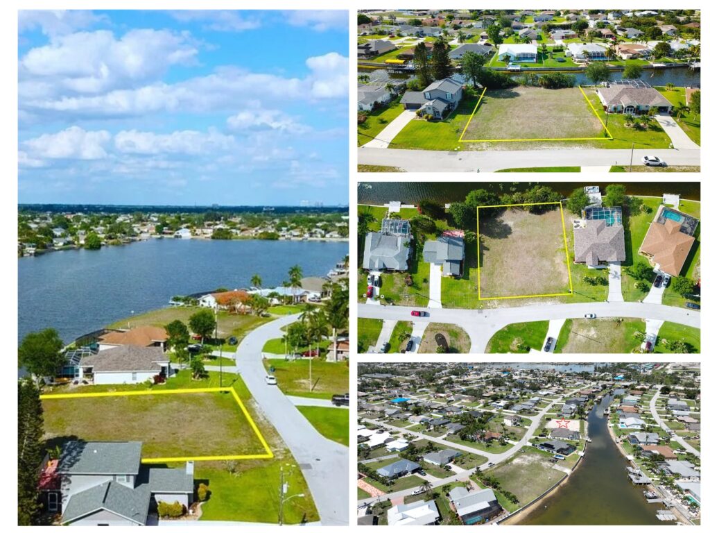 Vacant land in Cape Coral, Florida approved for the construction of the subject investment property