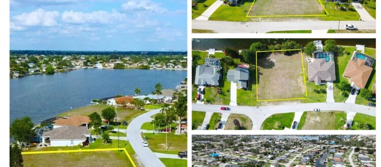 Vacant land in Cape Coral, Florida approved for the construction of the subject investment property